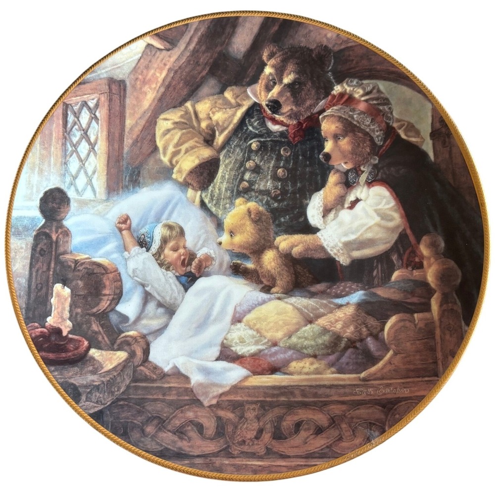 Edwin M Knowles Goldilocks and the Three Bears Collector Plate Scott Gustafson